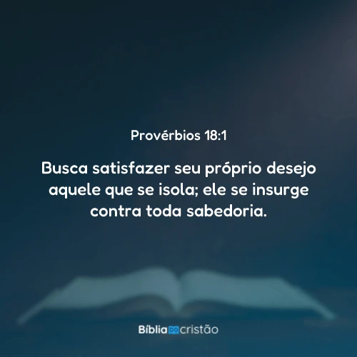 Provérbios 18:1