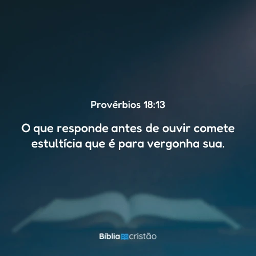 Provérbios 18:13