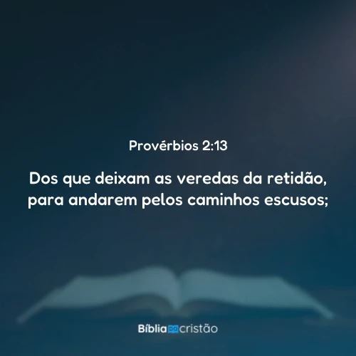Provérbios 2:13