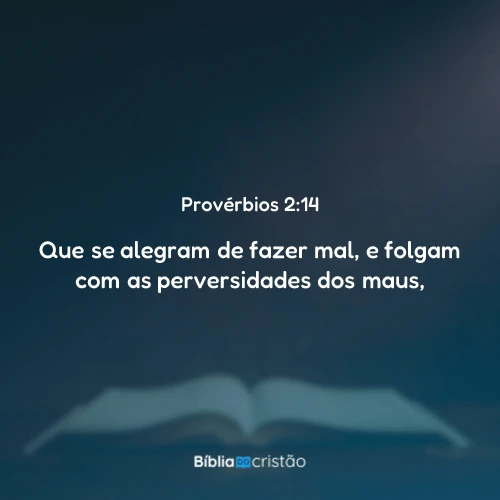 Provérbios 2:14