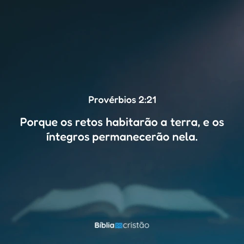 Provérbios 2:21