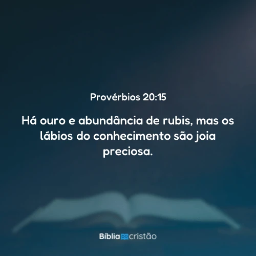 Provérbios 20:15