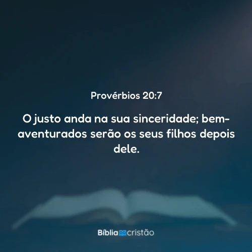 Provérbios 20:7