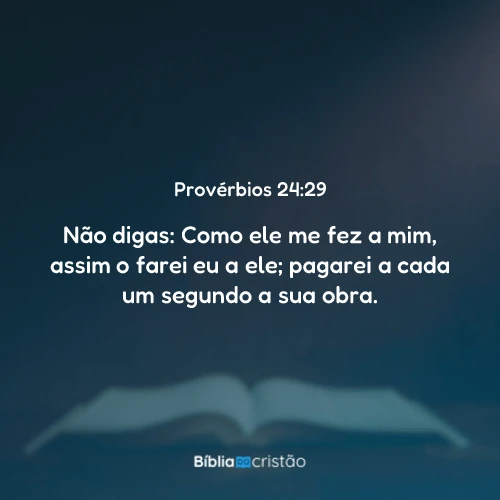 Provérbios 24:29