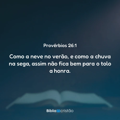 Provérbios 26:1