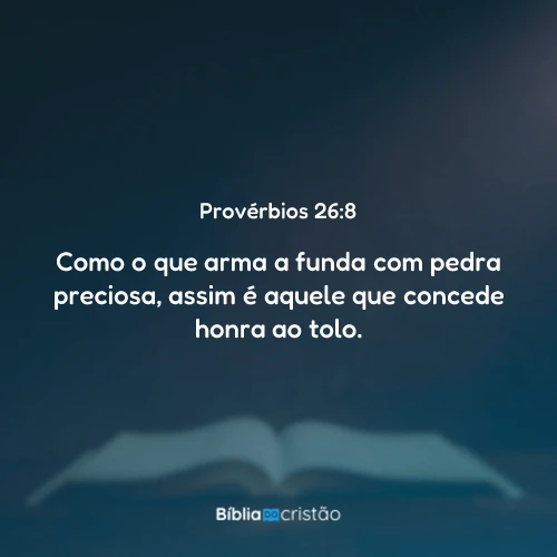 Provérbios 26:8