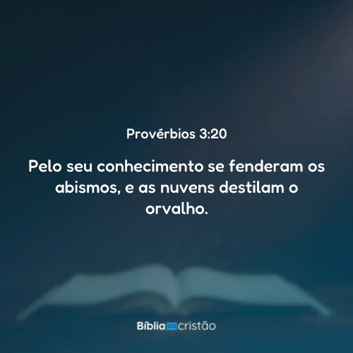 Provérbios 3:20