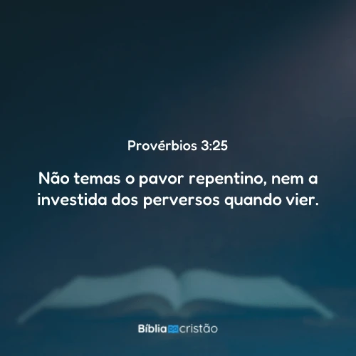 Provérbios 3:25