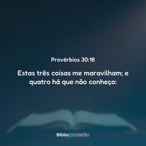 Provérbios 30:18