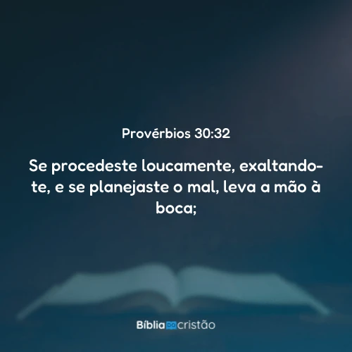 Provérbios 30:32