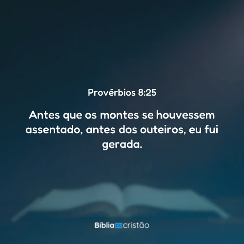 Provérbios 8:25