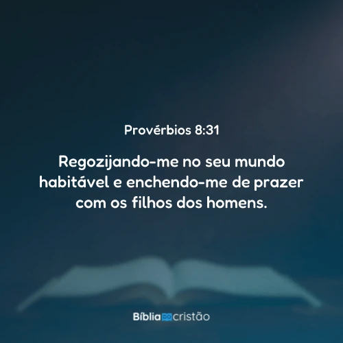 Provérbios 8:31